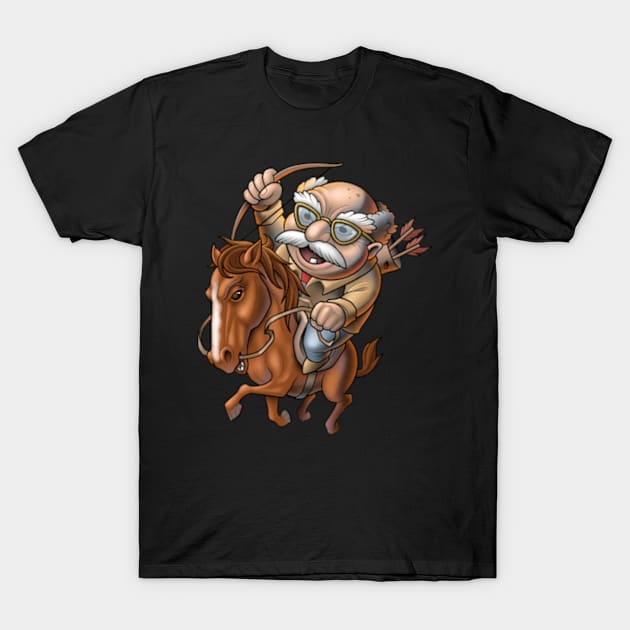 diabeetus riding out of an explosion in the movie hard target T-Shirt by unknow user